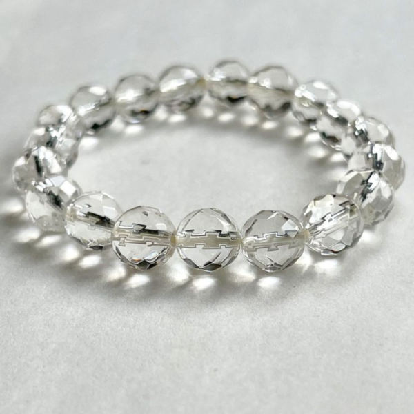 Faceted Clear Quartz Bracelet